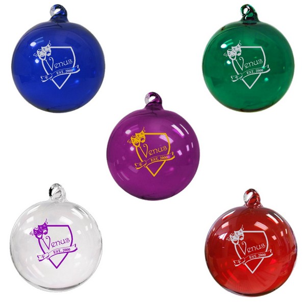 ZGB30134 Hand Blown GLASS Ornaments With Custom Imprint